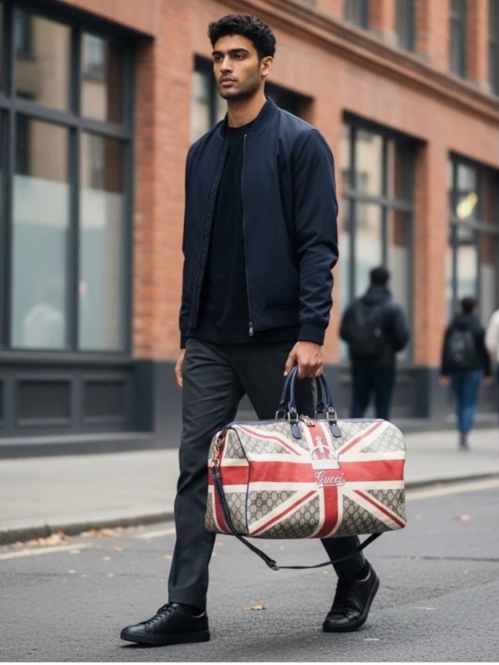 RARE Gucci Union Jack Boston Bag UK Flag 2009 Sloaney Bag London Exclusive - Picture 2 of 15